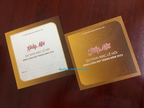 Thiết kế in Phong bì Giấy mời Lễ hội Văn hóa Du lịch đẹp tại Hà Nội