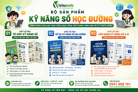 Thiết kế mẫu Sổ tay Kỹ năng số học đường dành cho học sinh THCS