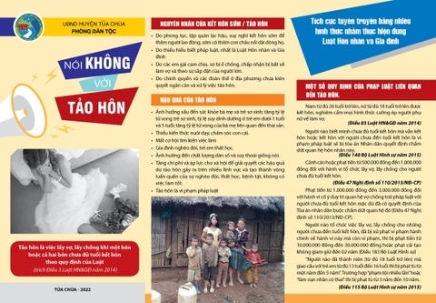 Mẫu Tờ rơi tuyên truyền Tảo hôn, Hôn nhân cận huyết thống