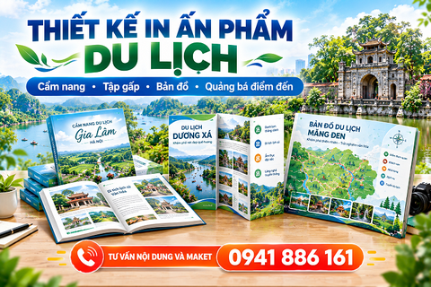 Thiết kế in Cẩm nang Tập gấp Du lịch đẹp tại Hà Nội