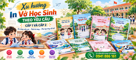 Xu hướng In Vở Học Sinh Theo Yêu Cầu Cấp 1, Cấp 2 Hiện Nay