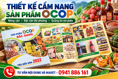 Thiết kế Cẩm nang Sản phẩm OCOP, Nông sản, Đặc sản... đẹp tại Hà Nội