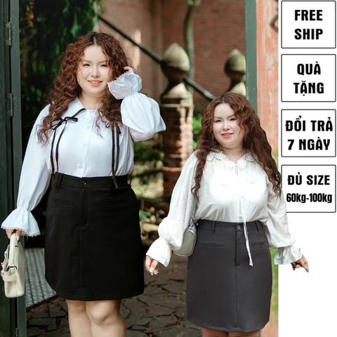 Chân Váy Chữ A Lưng Cao Bigsize 60 - 100kg