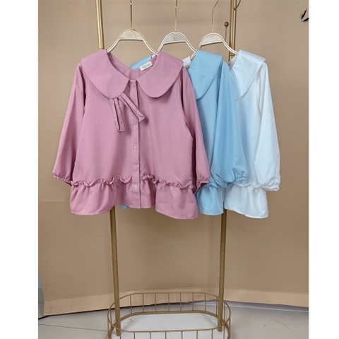 Áo sơ mi bigsize 60kg-100kg dáng babydoll tai thỏ dễ thương