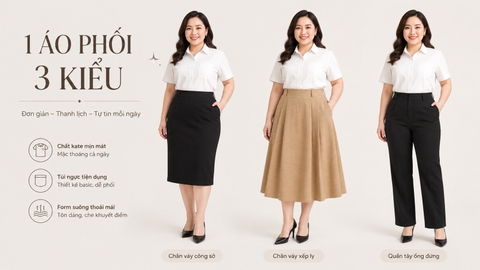 Áo sơ mi trắng bigsize 60kg - 100kg phom thiết kế của CHIANBIGSIZE phù hợp mặc đi học, đi làm