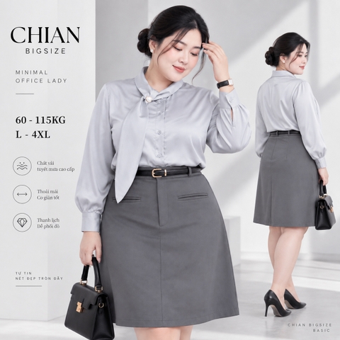Chân Váy Chữ A Lưng Cao Bigsize 60 - 100kg