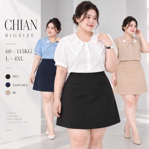 Quần đùi giả váy dáng A bigsize 60kg - 100kg có túi chất tuyết mưa có co giãn nhẹ