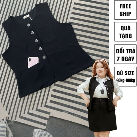 Áo ghile bigsize 60kg - 100kg phù hợp mặc đi làm ,đi chơi