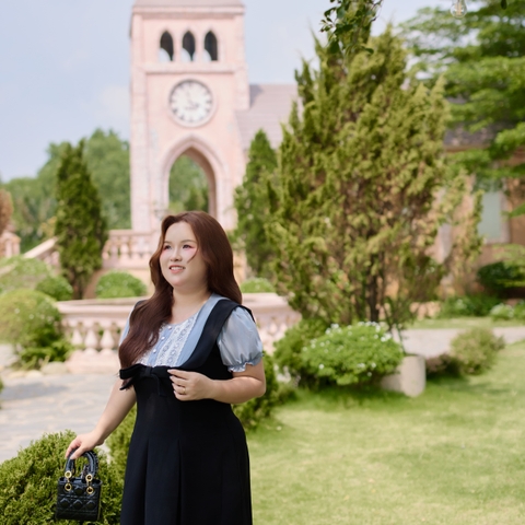 CA030026-Đầm công sở bigsize 60kg - 100kg chất liệu tuyết mưa phối voan xám phù hợp mặc đi làm đi tiêc