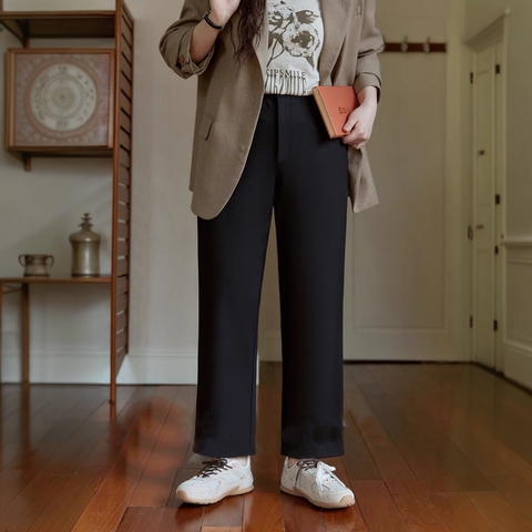 Quần Tây Ống Đứng Bigsize Nữ 60kg - 95kg  Chất Liệu Tuyết Mưa Co Giãn Nhẹ Có Túi