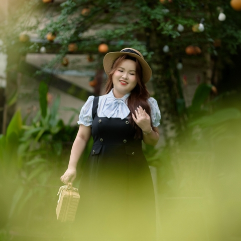 CA030021-Đầm bigsize nữ 60kg - 100kg phối sọc cổ sơ mi phù hợp mặc đi làm , đi tiệc