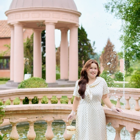 CA030030-Đầm bigsize 60kg - 100kg chấm bi phù hợp mặc đi làm, đi tiệc , đi chơi