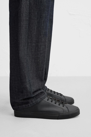 Giày sneaker Zara chính hãng All Black Classic - Đen Dáng cổ điển