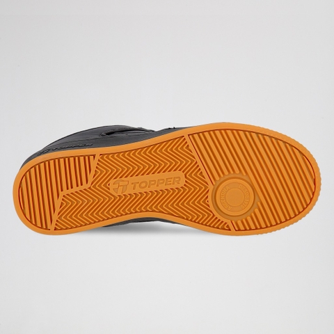 Giày thể thao sneaker thương hiệu Châu Âu Topper chính hãng Black Gumsole - Đen đế gum