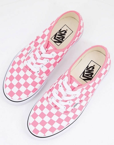 Giày Vans chính hãng Authentic Checkerboard Pink - Hồng