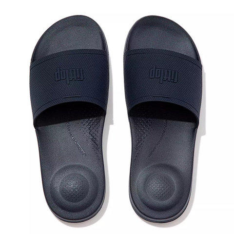 Dép FitFlop chính hãng kháng nước công nghệ iQUSHION Pool Navy Slides - Xanh
