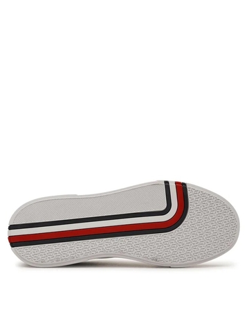 [ Hàng Auth ] Giày hàng hiệu Tommy Hilfiger Modern Cupsole Leather Mix FM0FM03625 - Trắng size 40