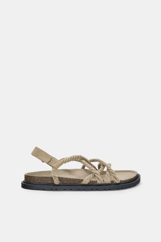 Giày sandals chính hãng Pull&Bear Cord Beige- Be