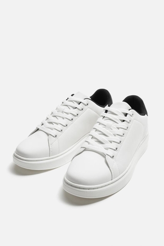 Giày sneaker Zara chính hãng White Platform - Dáng đế dày Trắng