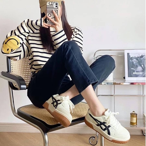 [Chính hãng] Giày Asics chính hãng Court MZ Cream Black Gum Auth full box