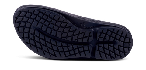Dép phục hồi sức khoẻ chính hãng OOFOS Healthy Platform Black Sandal - Đen đế cao