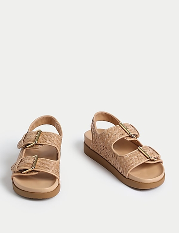 Giày Sandals Marks and Spencer M&S London chính hãng - Buckle Ankle Strap Sandals Cream - Be