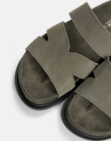 Dép Sandals Pull&Bear chính hãng Xanh rêu