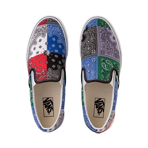 Giày Vans chính hãng Slip on Bandana Patchwork Paisley