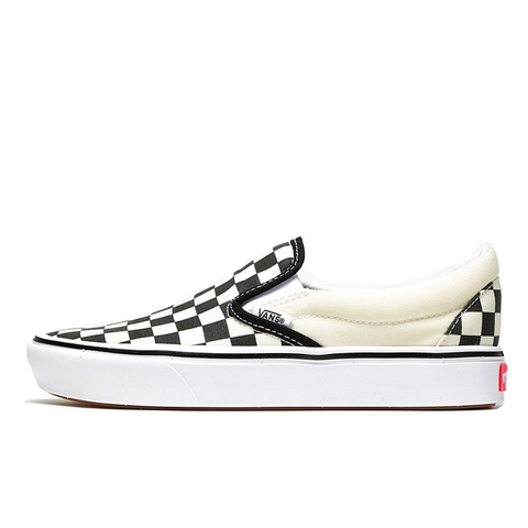 Giày Vans chính hãng Slip on Checkerboard Black White Comfycush