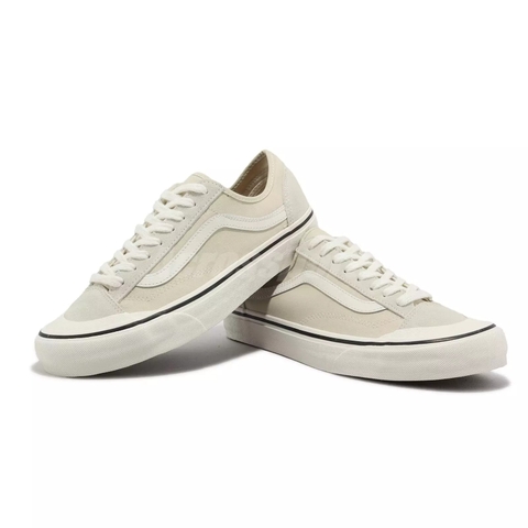 Giày Sneaker Vans chính hãng Style 136 Deco Salt Wash Bone - Trắng be