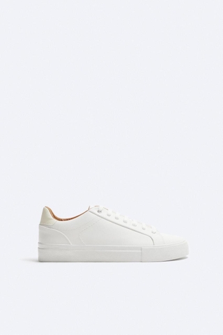 Giày sneaker Zara chính hãng All White Classic - Trắng Dáng cổ điển