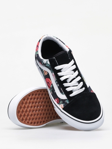 Giày Vans chính hãng Old Skool Garden Floral Black White