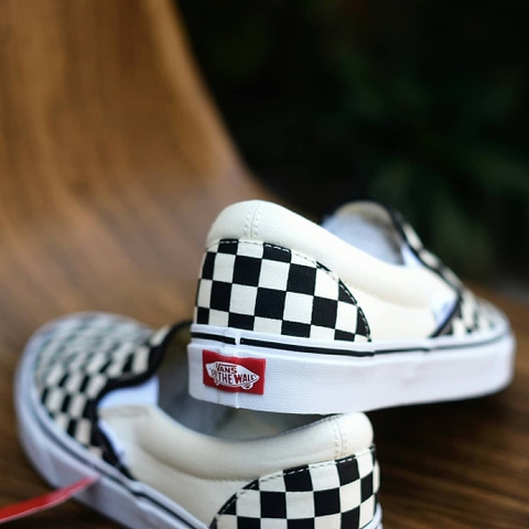 Giày Vans chính hãng Slip On Checkerboard Black White Classic