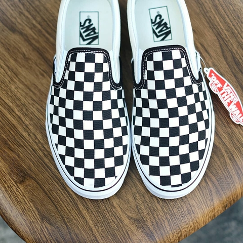 Giày Vans chính hãng Slip On Checkerboard Black White Classic