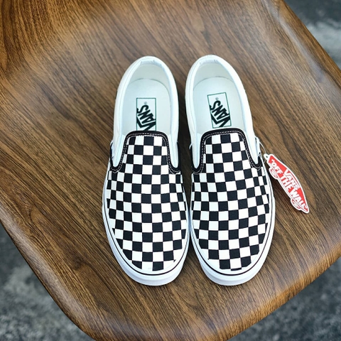 Giày Vans chính hãng Slip On Checkerboard Black White Classic