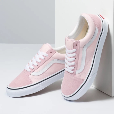 Giày Vans chính hãng Old Skool Blushing Pink/True White