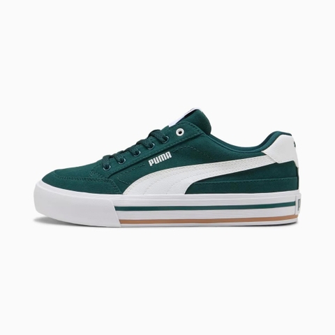 Giày thể thao sneaker chính hãng Puma Court Classic Vulcanised Formstrip Unisex Green White - Xanh lá trắng