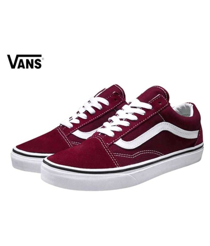 Giày Vans chính hãng Old Skool Port Royale - Đỏ đô