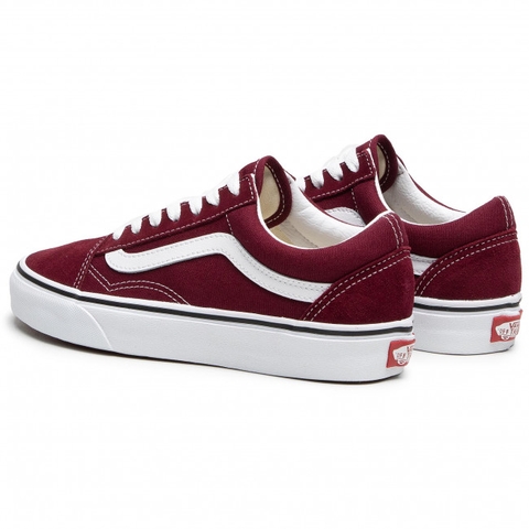 Giày Vans chính hãng Old Skool Port Royale - Đỏ đô