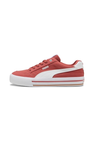 Giày thể thao sneaker chính hãng Puma Court Classic Vulcanised Formstrip Unisex Candy Apple- Jasmine Flower  -  Cam đỏ