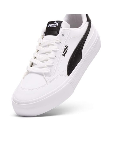 Giày thể thao sneaker Puma chính hãng Court Classic Vulcanised Unisex Leather White - Da Trắng