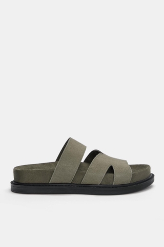 Dép Sandals Pull&Bear chính hãng Xanh rêu