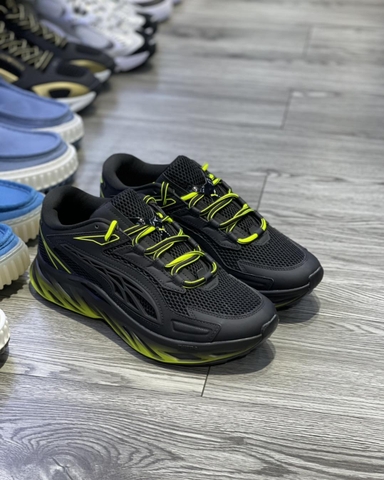 Giày Puma chính hãng EXOTEK Nitro Racing Black Green - Đen xanh size 42