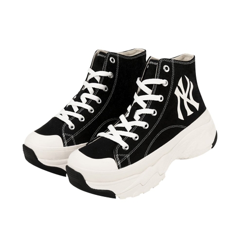Giày MLB Chunky High New York Yankees Black White chính hãng - Đen Trắng