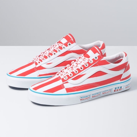 Giày Vans Chính Hãng Old Skool x Where's Waldo  sneakers in red/white