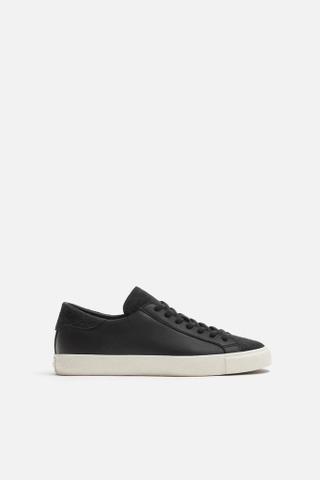 Giày sneaker Zara ORIGINS Leather Black chính hãng - Da thật - Đen