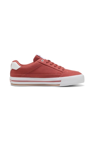 Giày thể thao sneaker chính hãng Puma Court Classic Vulcanised Formstrip Unisex Candy Apple- Jasmine Flower  -  Cam đỏ