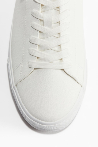 Giày thể thao thời trang H&M chính hãng trắng da - leather all white