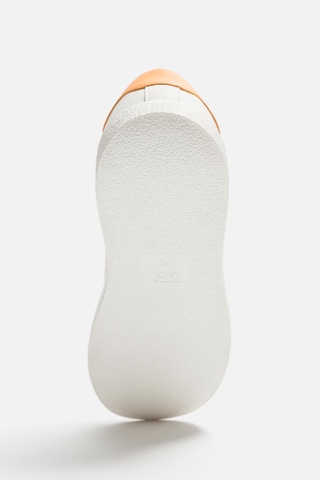 Giày sneaker Zara chính hãng Orange White Platform - Dáng đế dày Trắng cam