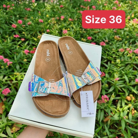 Dép đế trấu chính hãng Châu Âu size 36 37
